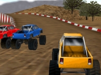 Флеш игра Гонка на грузовиках 3D на двоих
