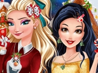 Флеш игра Приключения принцесс на Новый год